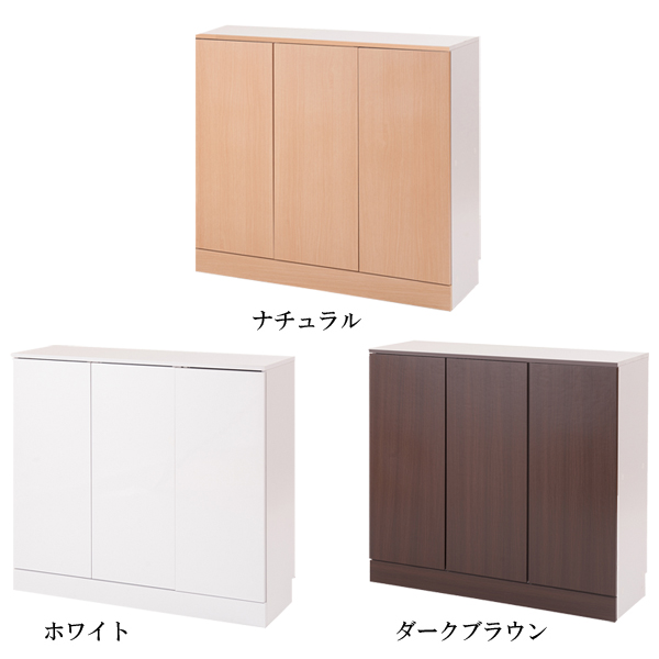 カウンター下 キャビネット 幅90cm 扉タイプ プッシュ式 裏面化粧仕上げ Face Neat Calm FY-0018/FY-0022/FY-0026_1