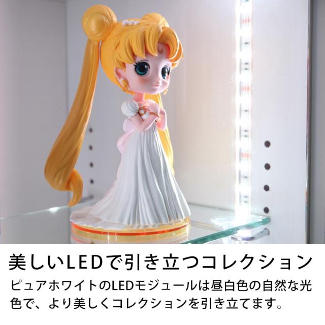 【 本体 ＋ LED（ホワイト）セット 】コレクションラック ワイド ハイタイプ 幅83cm×奥行39cm -フィギュアラック ザ サード- JAJAN CR-T8339E_7