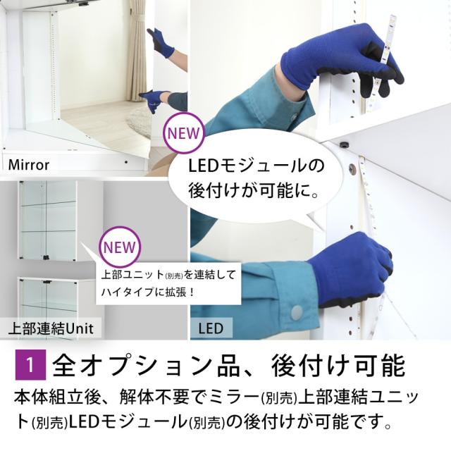 コレクションラック Unir-ユニール- 幅83cm×奥行29cm 本体 ロータイプ JAJAN SCR-8329L_2