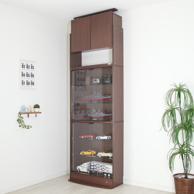 コレクションラック ユニールハイタイプ専用オプション 上置きハイタイプ 幅83cm×奥行39cm SCR-8339UH_8