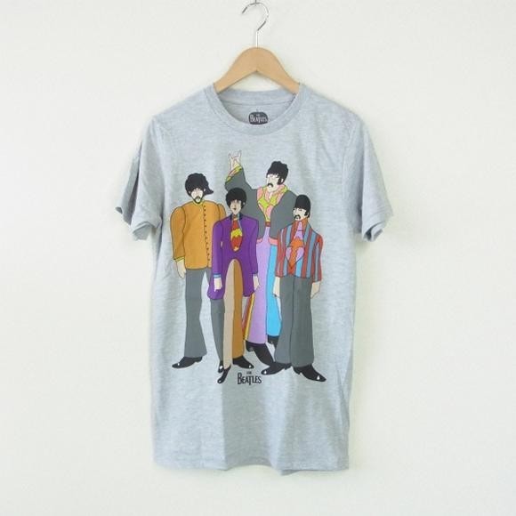 The Beatles ザ ビートルズ Tシャツ Yellow Submarine イエローサブマリン メンバーイラスト グレー メンズ ロックtシャツ バンドtシャの通販はau Pay マーケット Free Style