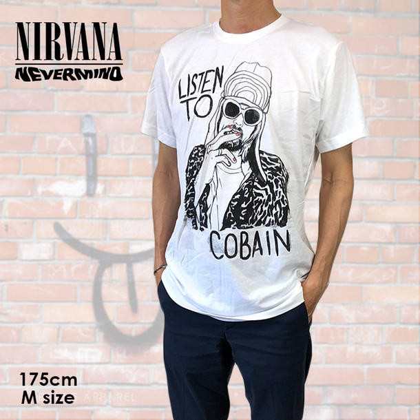 Nirvana ニルバーナ Tシャツ イラスト Kurt Cobain カート コバーン Listen To Nevermind 送料無料の通販はau Pay マーケット Free Style