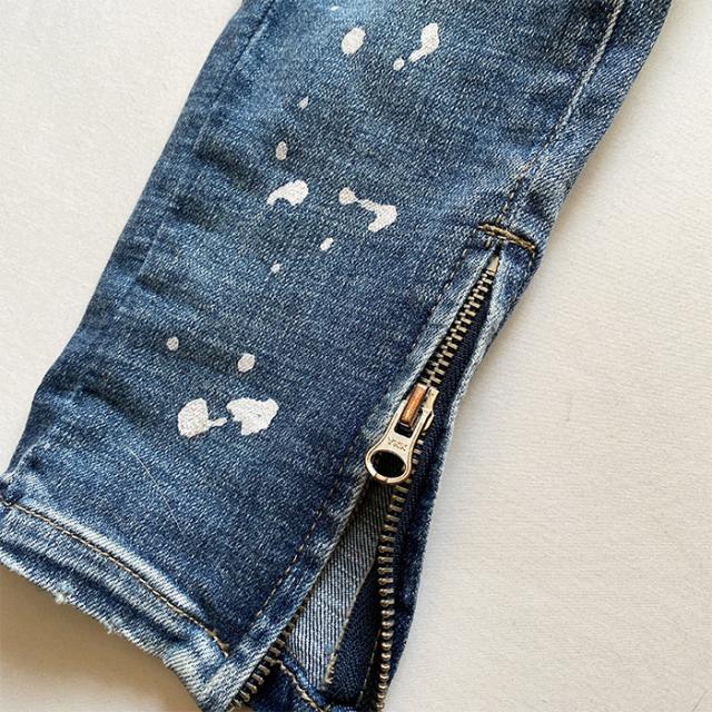 TOYAMAde. ペイントエンブロイダリージーンズ　スキニー　カラフル STANDARD WARDROBE LASTIC スキニーパンツ【ストレッチデニム