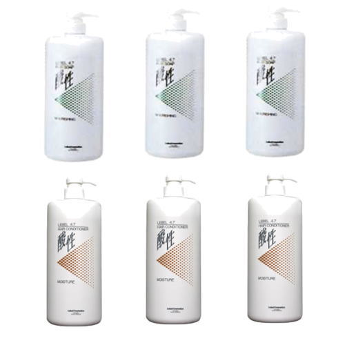 ルベル 4.7　酸性ヘアソープナリシング　(1200ml)×3本、酸性モイスチャーコンディショナー　(1200ml)×3本セットの通販は