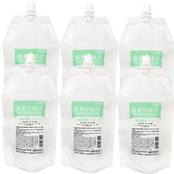 アースウォークリパブリック　(業務用) OXLON(オキシロン) プレミアムパーマ セカンド OX(過水) 1000ml×6個セット