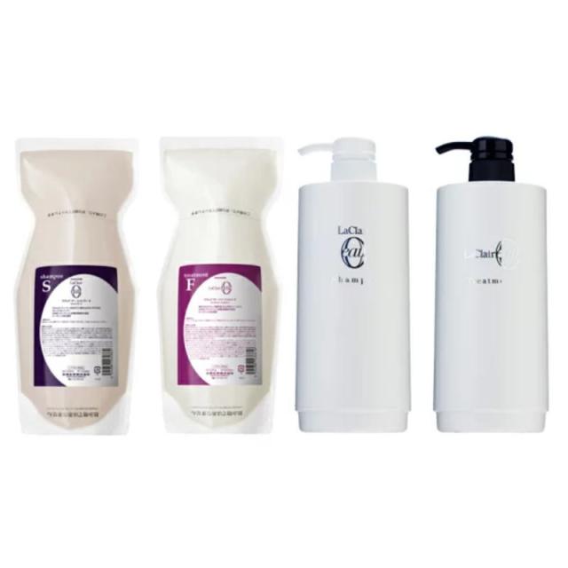 タマリス ラクレア オー シャンプー S スムースフレッシュ 600mL ＋ トリートメント F フルリペア 600g ＋ 各専用ディスペンサー セット