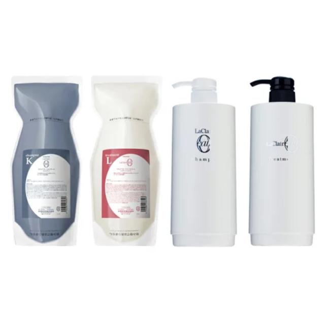 タマリス ラクレア オー シャンプー K クセゲフレッシュ 600mL ＋ トリートメント L ラッシュリペア 600g ＋ 各専用ディスペンサー セット