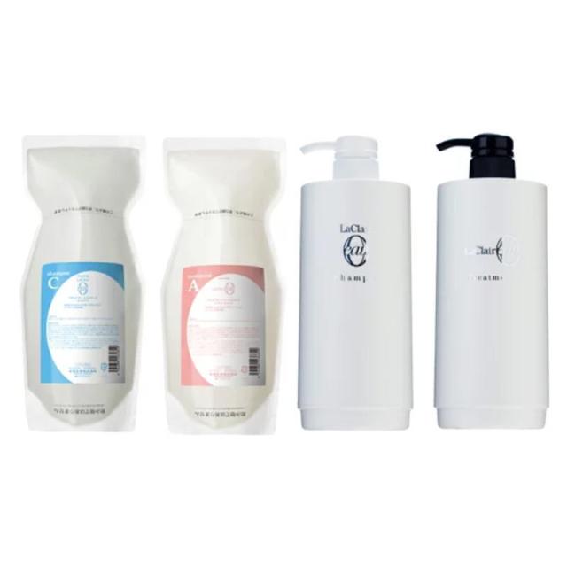 タマリス ラクレア オー シャンプー C クリアフレッシュ 600mL ＋ トリートメント A エアリーリペア 600g ＋ 各専用ディスペンサー セット