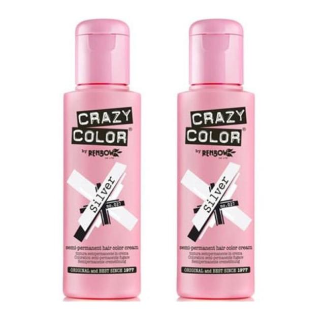 アレス クレイジーカラー シルバー 100ml（2点セット）