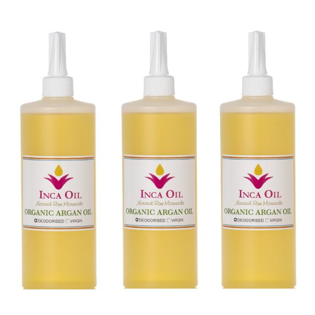 中京商事  インカオイル　オーガニックアルガンオイル　ディオゥドライズド ＤＥＯＤＯＲＩＳＥＤ 　500ml  【×3点セット】