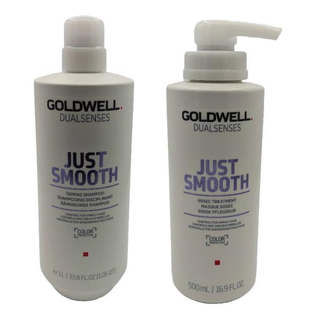 ゴールドウェル デュアルセンス　ジャストスムース　シャンプー(1000ml) 60SEC.トリートメント(500g)セット