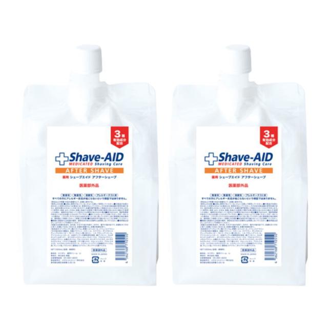 菊星 シェーブエイド アフターシェーブ 1000ml[医薬部外品] (2点セット)