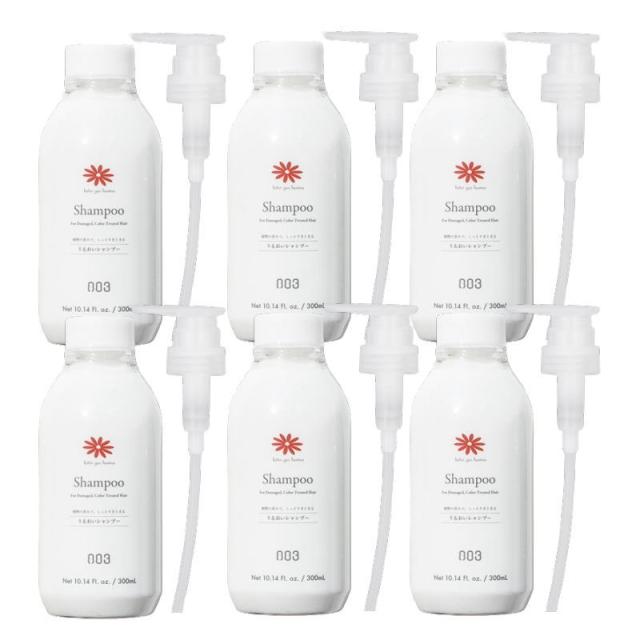 ナンバースリー　人が花  シャンプー　300ml　(ポンプ付きセット)×6点セット