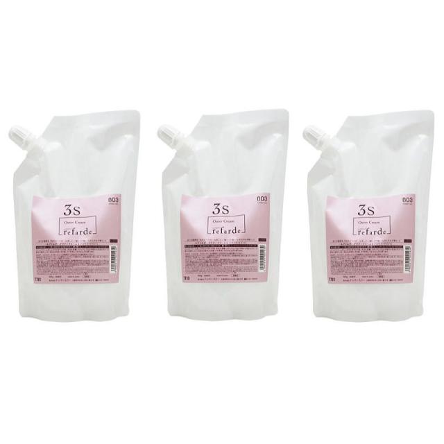 ナンバースリー　ルファルデ アウタークリームS さらさら（軟毛〜普通毛用） 3rd step (500gリフィル)  【×3点セット】