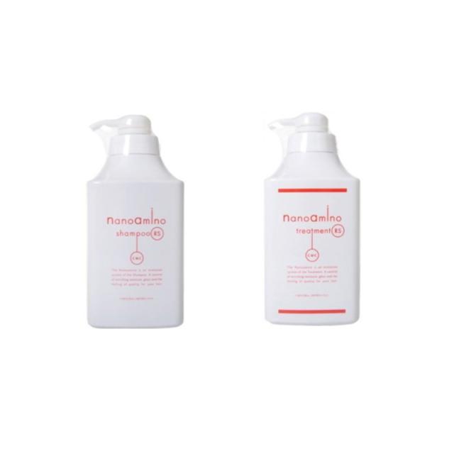 ニューウェイジャパン ナノアミノ シャンプー RS (1000ml) トリートメント RS (1000g)　ポンプタイプセット