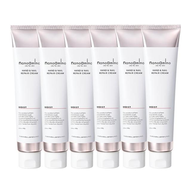 ニューウェイジャパン ナノアミノ　ハンド＆ネイル　リペアクリーム　モイスト（無香料）　80g×6点セット