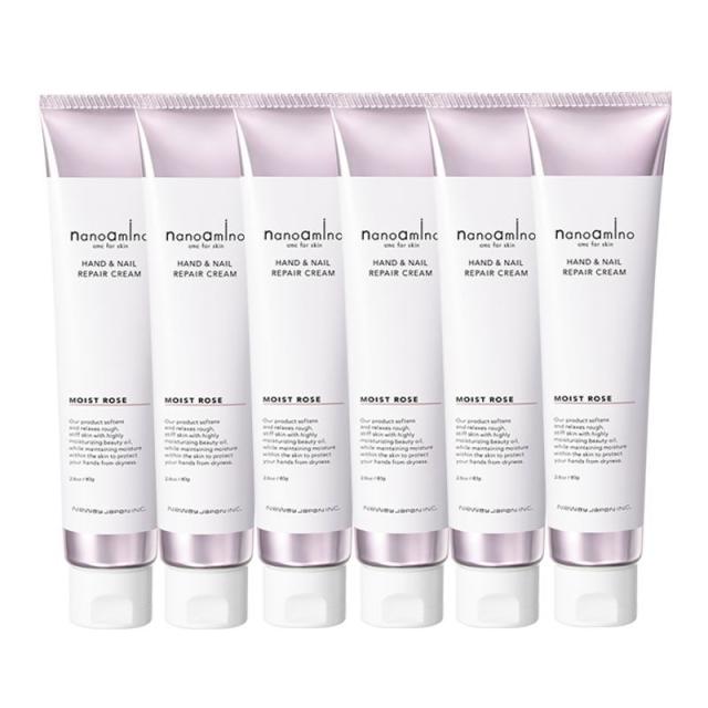 ニューウェイジャパン ナノアミノ　ハンド＆ネイル　リペアクリーム　モイストローズ　80g×6点セット