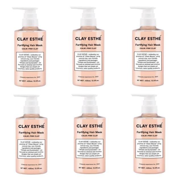 b-ex　クレイエステ　フォーティファイングヘアマスク　ピンククレイ　400ml ×6点セット