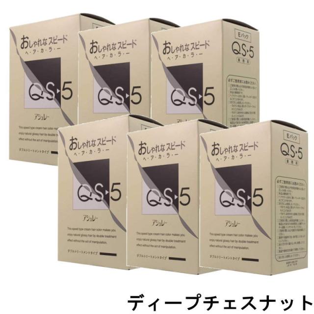 hoyu　ホーユープロフェッショナル　アシュレー QS-5　CQ-4ディープチェスナット　業務用　(1剤/50g×3、2剤/50g×3)×6点セット