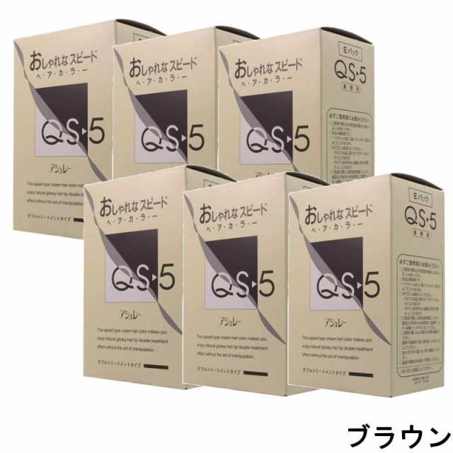 hoyu　ホーユープロフェッショナル　アシュレー QS-5　ブラウン　業務用　(1剤/50g×3、2剤/50g×3)×6点セットの通販は