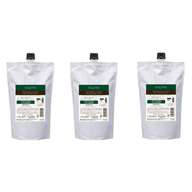 パシフィックプロダクツ　サローネ スーパーブラウン シャンプー (800mlリフィル)  ×3点セット