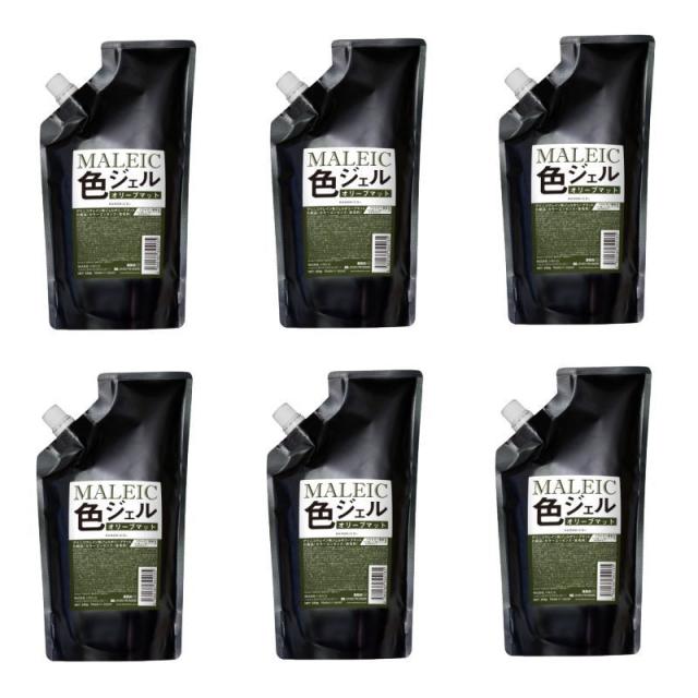 ハホニコ　グリニコ　マレイン色ジェル　オリーブマット　500g ×6点セット