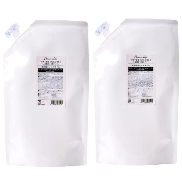 フレーバーライフ キャリアオイル 水溶性キャリアオイル スイートアーモンドオイルベース 1000ml 詰替用（2点セット）