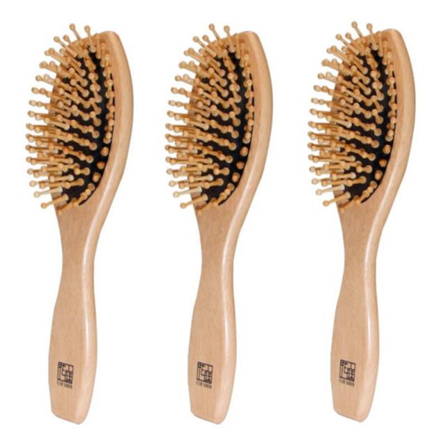 フォーフルール　フルールガーデン　ホームスパ　竹ピンヘアブラシ　Ｌサイズ (3点セット)