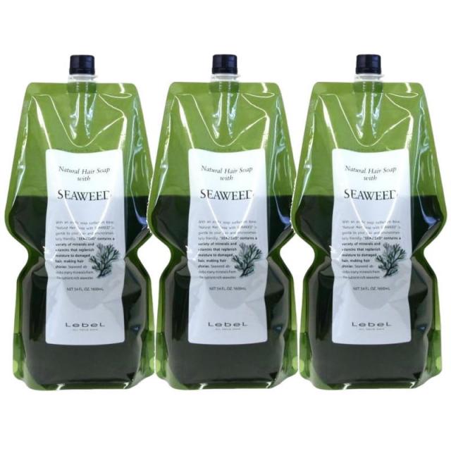 ルベル　ナチュラル ヘア ソープ ウィズ SW　1600mlリフィル【3個セット】