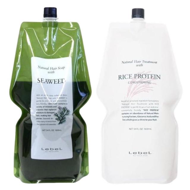 ルベル　ナチュラル ヘア ソープ ウィズ SW(1600ml) トリートメント ウィズ RP　(1600ml) リフィルセット