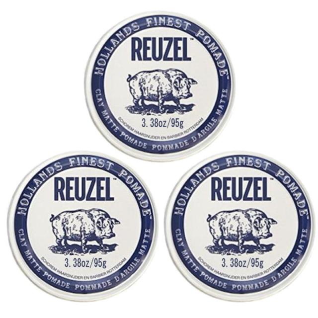 REUZEL　ルーゾーポマード　クレイマット　ホワイト　95g【×3点セット】