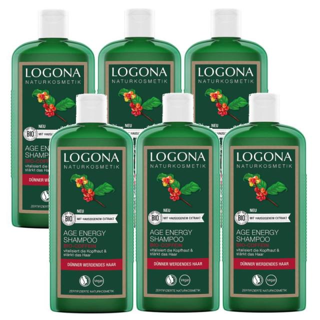 LOGONA ロゴナ　エイジエナジー シャンプー(カフェ)　250ml×6点セット