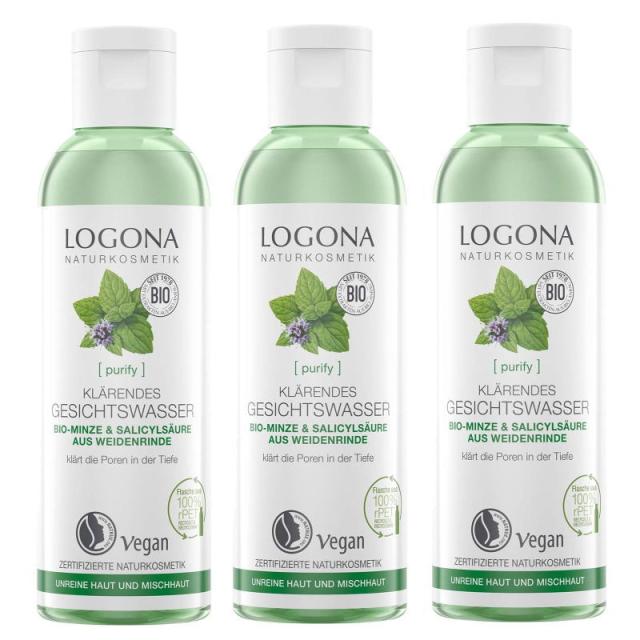 LOGONA ロゴナ　クラリファイ　フェイシャルトナー(ミント)(125ml)×3点セット