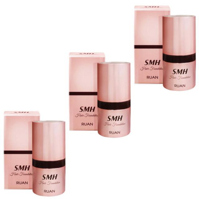 ルアン　スーパーミリオンヘアーヘアファンデーション　12g  No.3ライトブラウン(3点セット)