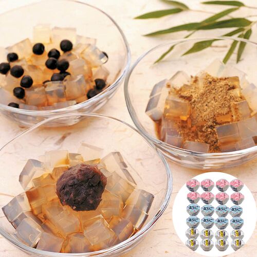 送料無料 あんみつ 寒天 ギフト 24個 和スイーツ 豆かんてん 黒ごまきなこ寒天 黒胡 和菓子 スイーツ 内祝 誕生日 プレゼント 誕生日プレゼント お菓子 きなこ 黒ごま お取り寄せ 送料込み セット 詰め合せ