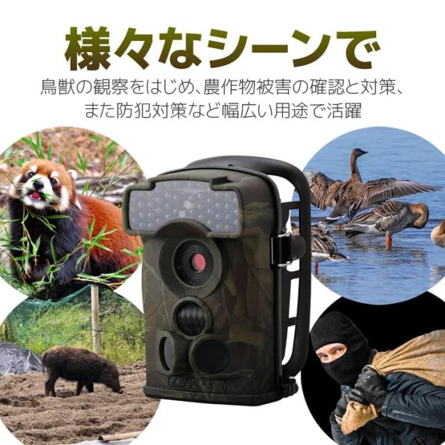 トレイルカメラ ハンティングカメラ 940nm不可視LED 1080P解像度 夜間や暗闇も高解像度 野生動物カメラ 乾電池作動 センサーで感知し自動で撮影 節電防犯カメラ LTL-5310A_6