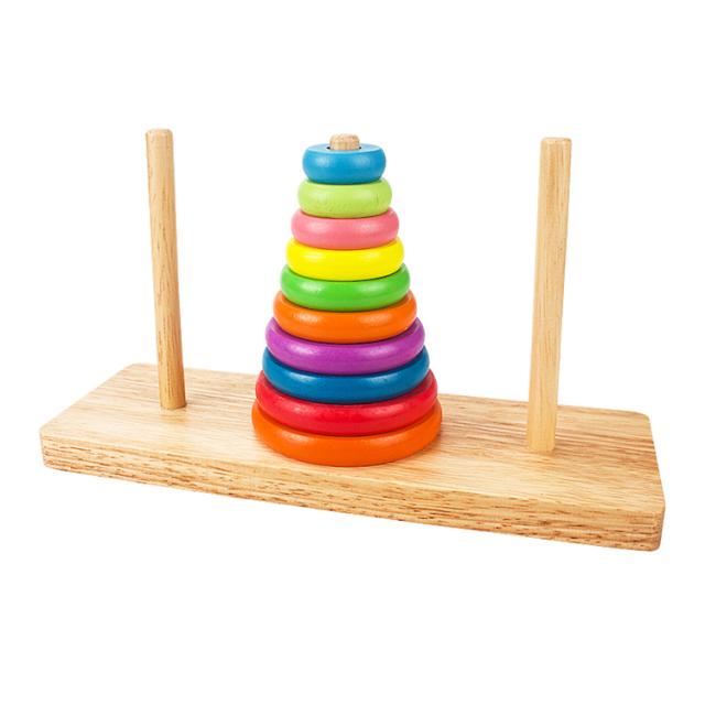 数学パズル ハノイの塔 10段 カラフルな木製パズル エイジレスで楽しめる 頭の体操 脳トレゲーム 対象年齢3歳以上 Hanoi10sの通販はau Pay マーケット ライフパワーショップ