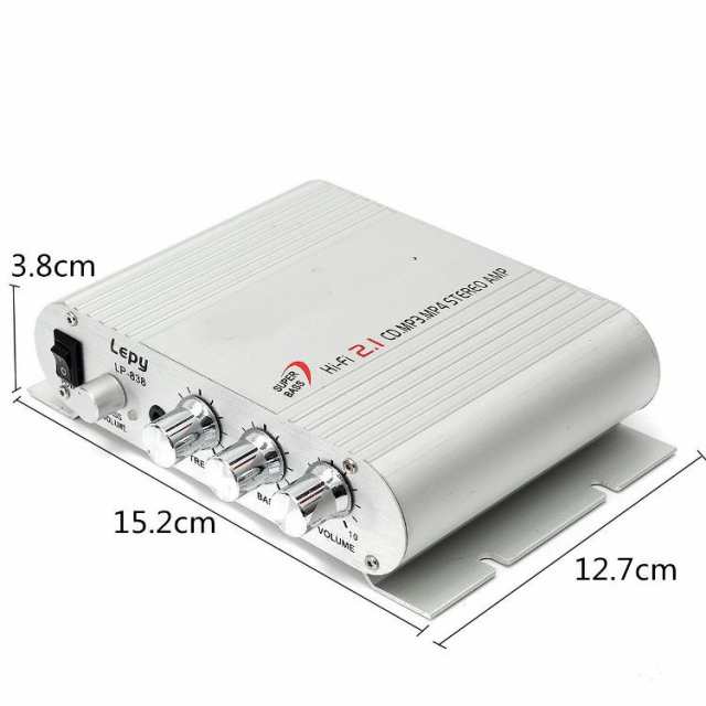 LEPY製 2.1chコンパクトオーディオアンプ 出力20W＋20W＋40W サブウーファー対応 ST838の通販はau PAY マーケット -  ライフパワーショップ | au PAY マーケット－通販サイト