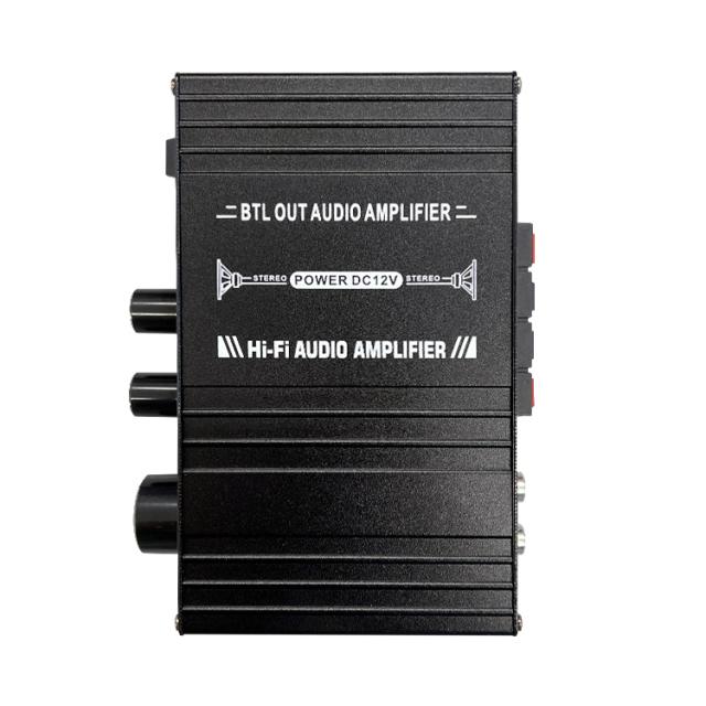 動作OK パワーアコースティック 2chパワーアンプ 最大定格170W コンパクトオーディオアンプ 40W+40W 高音/低音調整 AUX/RCA入力