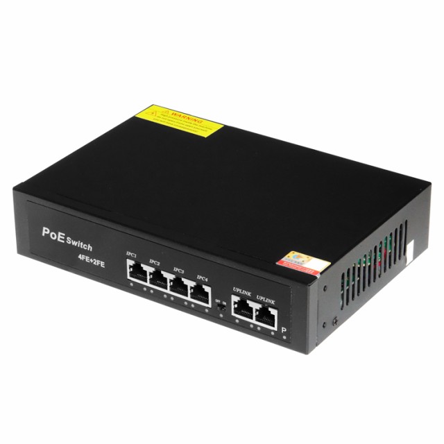 PoEスイッチングハブ PoE対応端末を一括接続 PoE4ポート＋UPLINK2