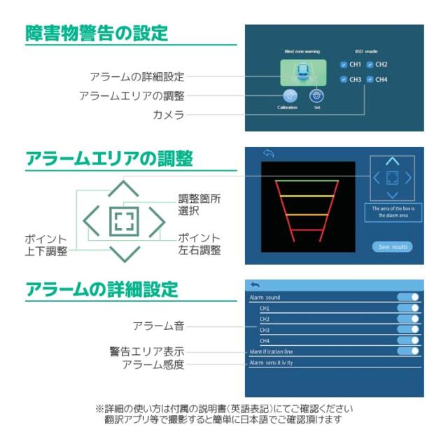 車載デジタル無線セット カメラ2個 12-24V車対応 ワイヤレス バックカメラモニターセット トラック/バス/重機に取付可 A4007C2_8
