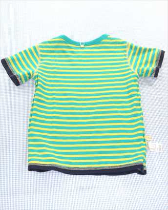 ハッシュアッシュ Hushush Tシャツ 半袖 リバーシブル 1cm 紺 緑 黄色系 ボーダー 男の子 トップス キッズ 子供服 通販 買い取りの通販はau Pay マーケット リサイクル子供服ねこのて