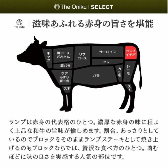 ブロック　肉の卸問屋アオノ　ランプ　マーケット　九州産黒毛和牛　PAY　Oniku　au　焼肉の通販はau　塊肉　The　PAY　300g　ステーキ　マーケット－通販サイト