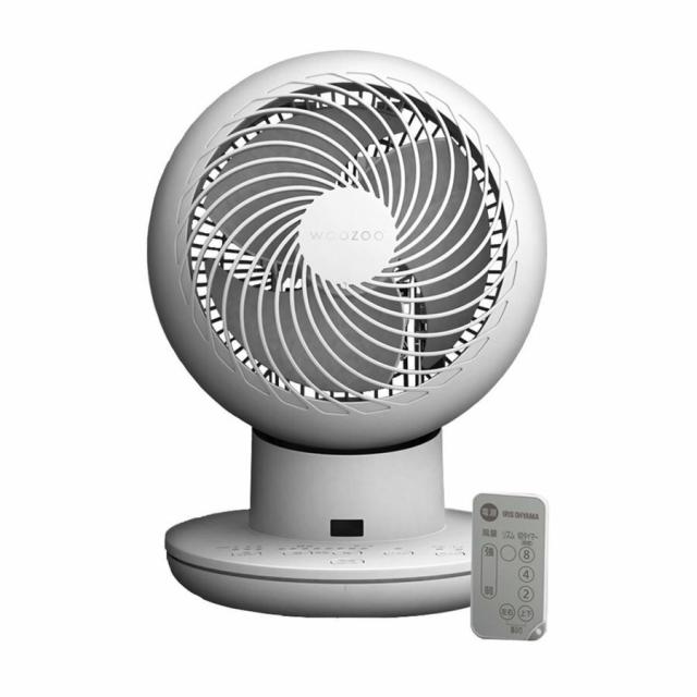 アイリスオーヤマ 強力コンパクト サーキュレーター WOOZOO PCF-SDS15TC-W ＤCモーター サイレントモデル　静穏性アップ　8段階 風量調節◎ パワフルな送風　自動上下左右首振り機能付き