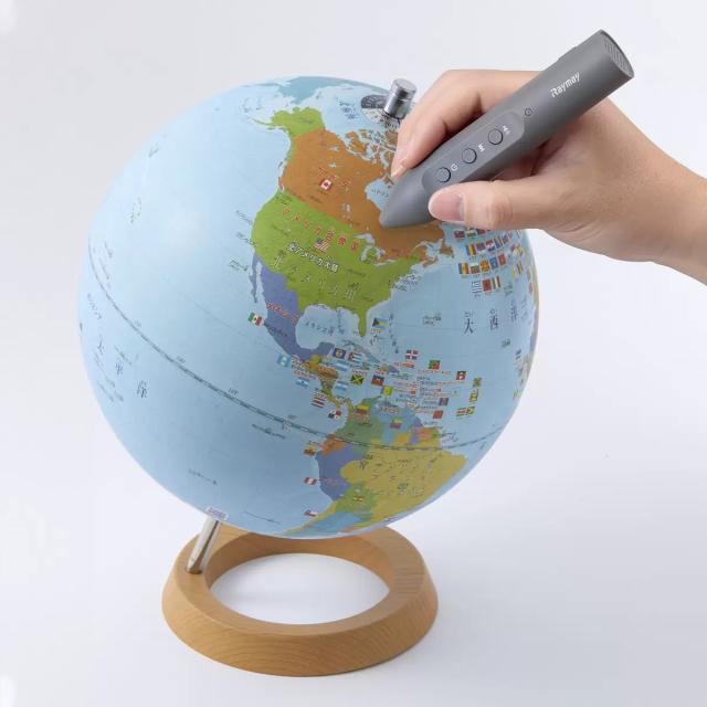 レイメイ藤井 しゃべる国旗付き地球儀 25cm ダッチペン付き CYV3014 