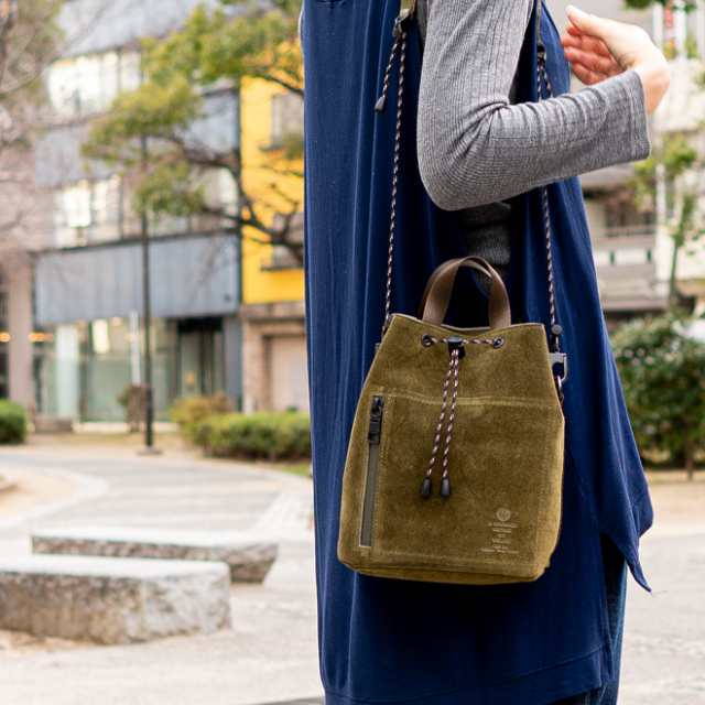 AS2OV アッソブ WATER PROOF SUEDE DRAWSTRING BAG 巾着バッグ