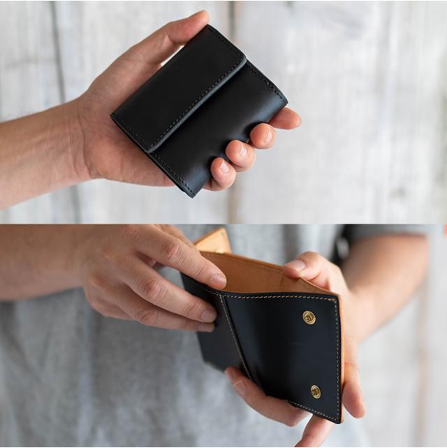 nakota Colunaline ブッテーロレザー 三つ折り財布 スリーウォレット ヌメ革 本革 財布 メンズ レディース コンパクト 小物 ギフト_14