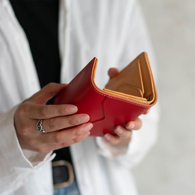 nakota Colunaline ブッテーロレザー 三つ折り財布 スリーウォレット ヌメ革 本革 財布 メンズ レディース コンパクト 小物 ギフト_5