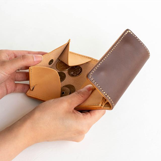 nakota Colunaline ブッテーロレザー 三つ折り財布 スリーウォレット ヌメ革 本革 財布 メンズ レディース コンパクト 小物 ギフト_8