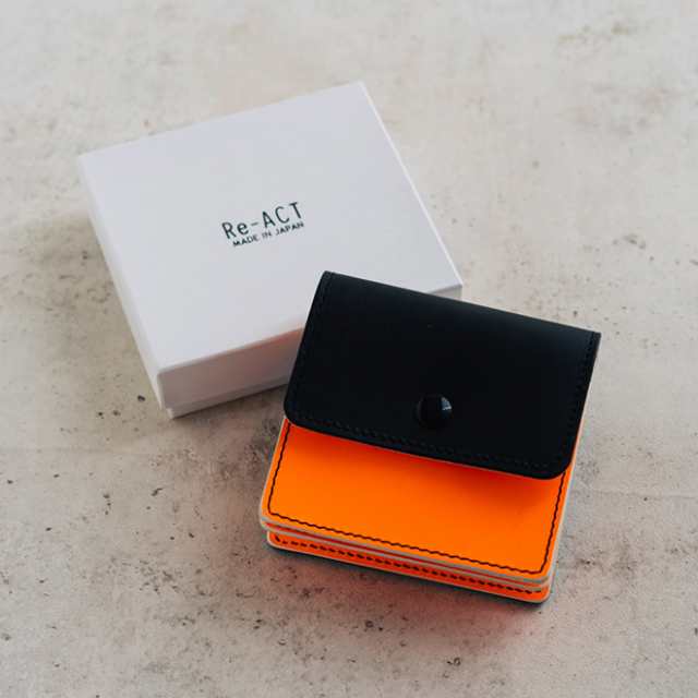 Re-ACT リアクト Awake Bellows Compact Wallet アウェイクレザーコンパクトウォレット 財布 本革 国産 日本製 メンズ レディース プレ|au PAY マーケット